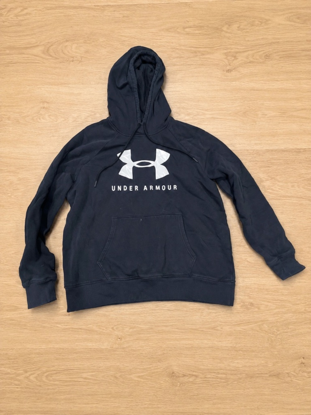 Under Armour Black Loose Fit Pullover Hoodie Men’s Large